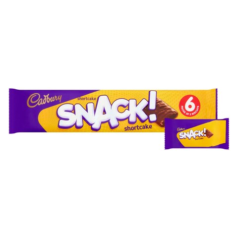 Cadbury Snack Shortcake Milk Chocolate Biscuits 6-pack