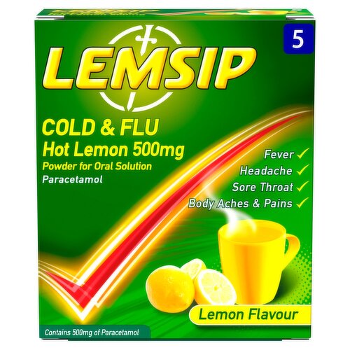 Lemsip Cold & Flu Lemon Sachets (5 Piece)
