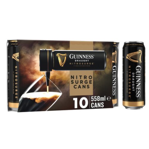 *New* Guinness Draught Nitrosurge Can 10-Pack (558 ml)