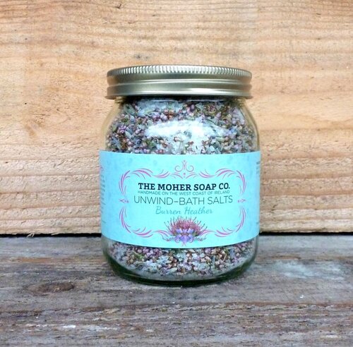 The Moher Soap Co. UNWIND Burren Heather Bath Salts Jar 320g