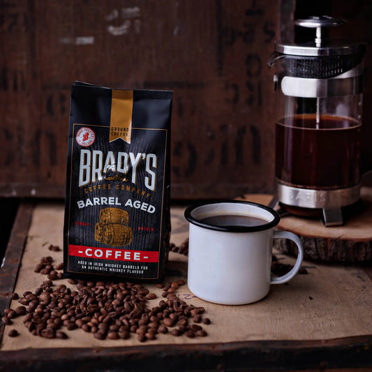 Brady's Barrel-Aged Whiskey WHOLE BEAN Coffee bag