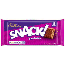Cadbury Snack Sandwich Chocolate Biscuit 5-pack